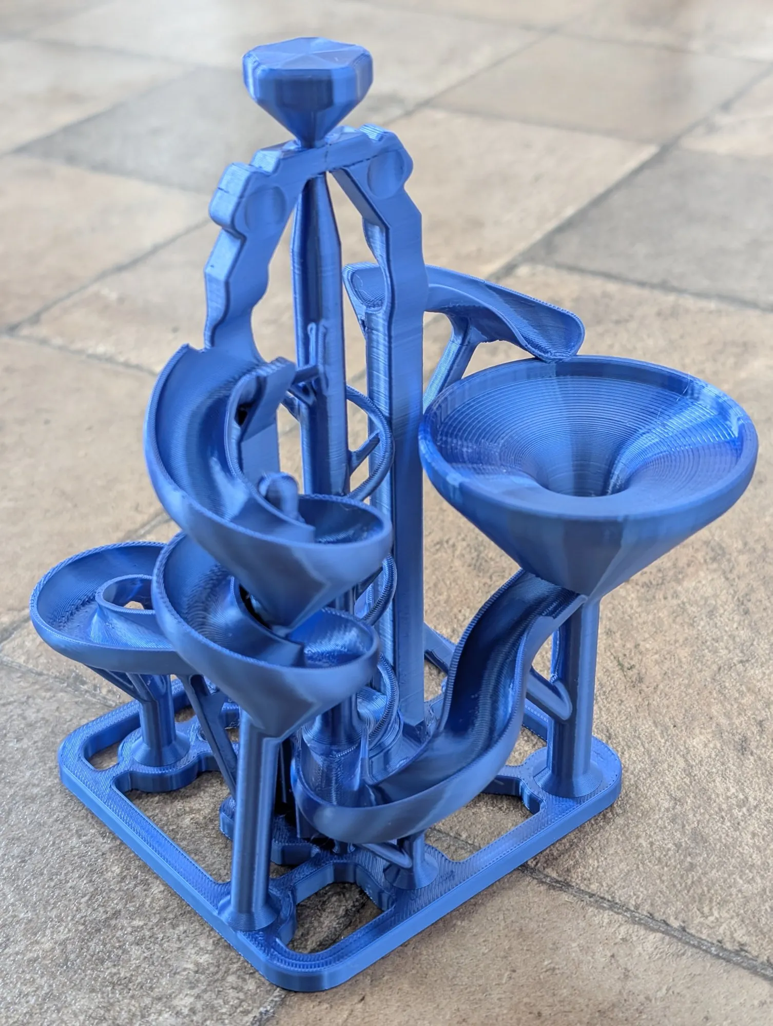 Print-in-place marble run