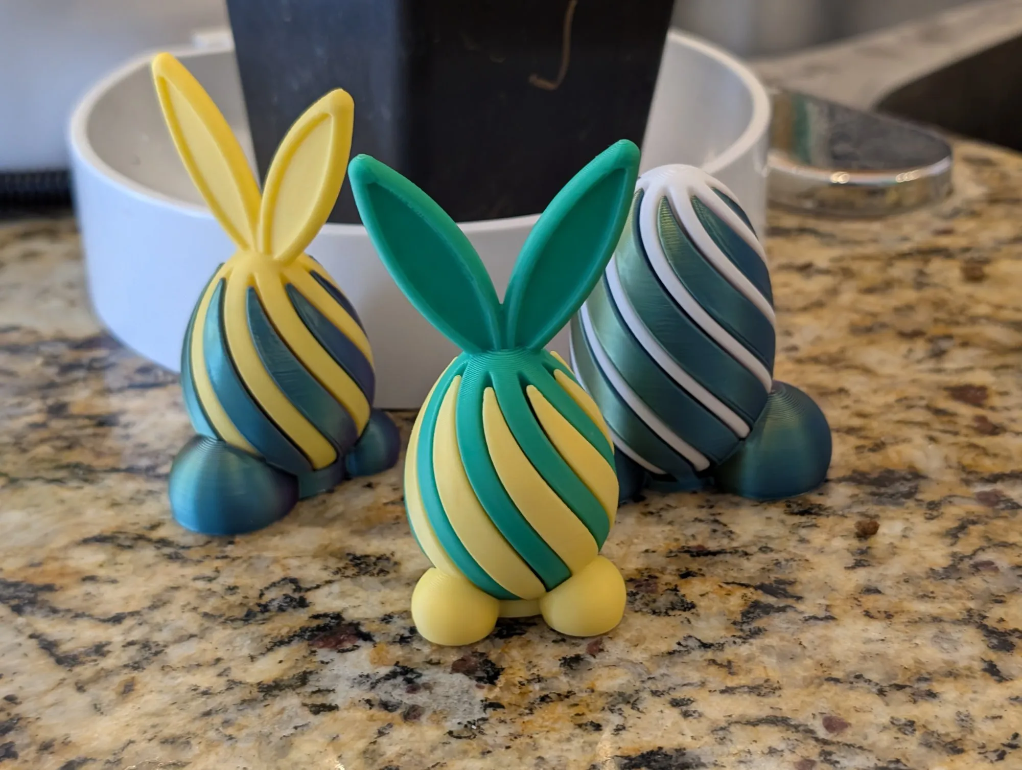 Striped bunny prints